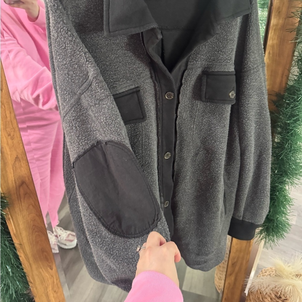 FREE PEOPLE Ruby Jacket- Washed Black - Picture 4 of 5